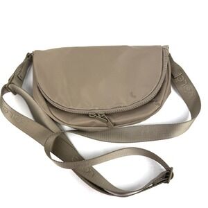 LOLE Acadie Crossbody Bag Taupe Nylon Athleisure Yoga Live Out Loud Everyday New